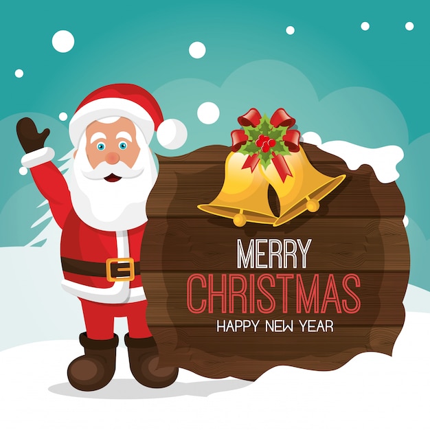 Merry christmas and happy new year card design