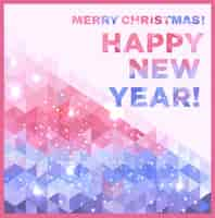 Free vector merry christmas and happy new year card