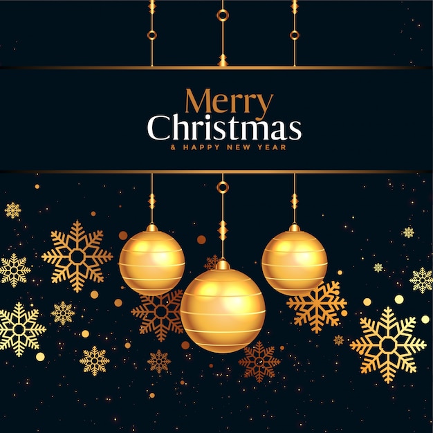 Free vector merry christmas and happy new year greeting card