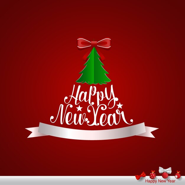 Merry Christmas and Happy new year Greeting Card