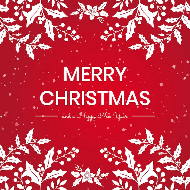 Merry christmas and happy new year message template