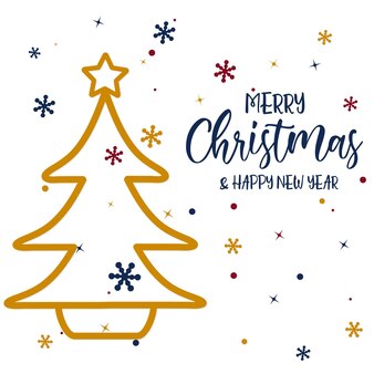 Merry christmas and happy new year with santa claus free vector