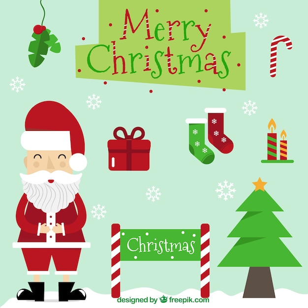 Free vector merry christmas illustrations