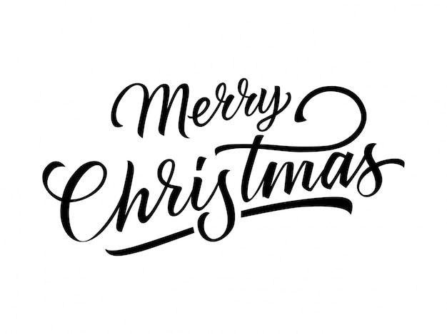 Free vector merry christmas inscription