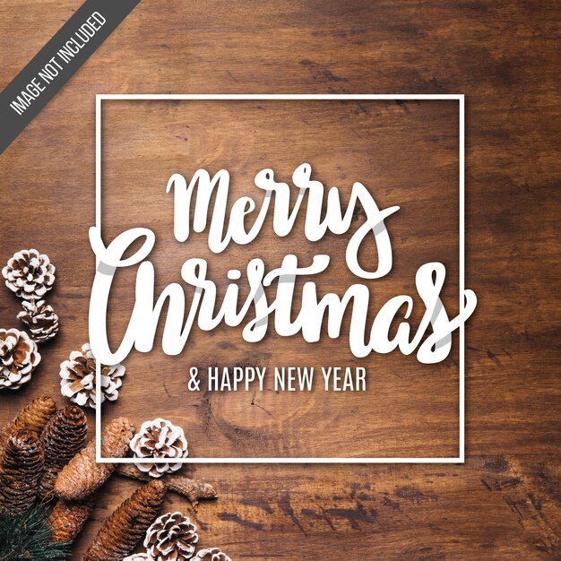 Merry Christmas lettering background