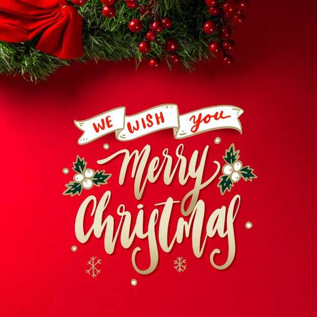 Merry christmas lettering concept