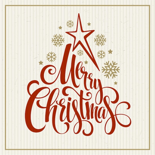 Merry christmas lettering design. vector illustration eps10