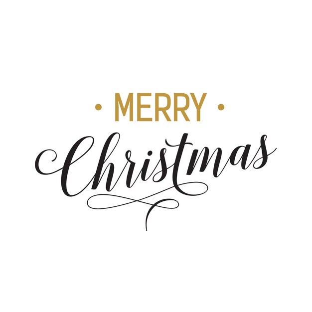 Merry Christmas Lettering and Flourish