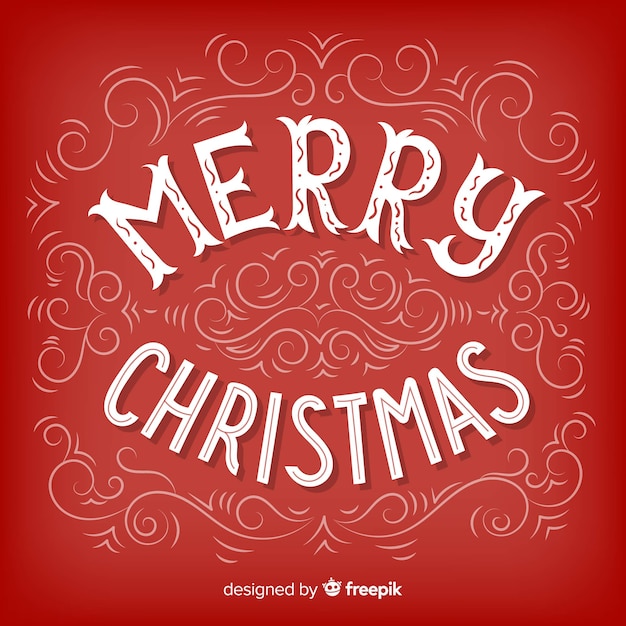 Free vector merry christmas lettering