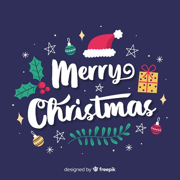 Merry christmas lettering