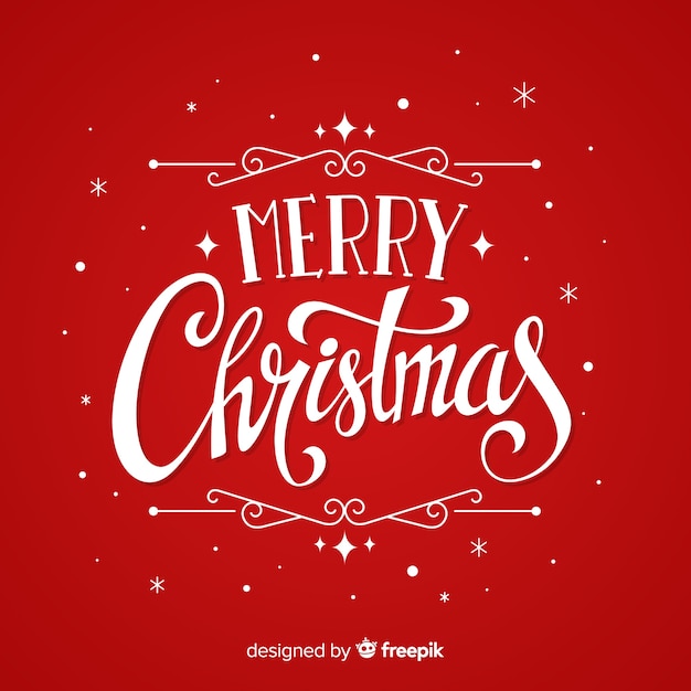 Free vector merry christmas lettering