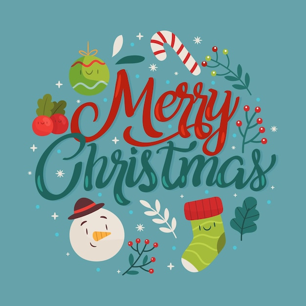 Merry christmas lettering