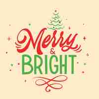 Free vector merry christmas lettering