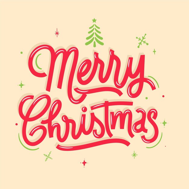 Merry christmas lettering