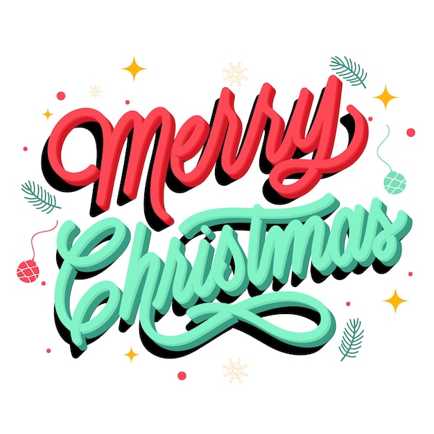 Merry christmas lettering