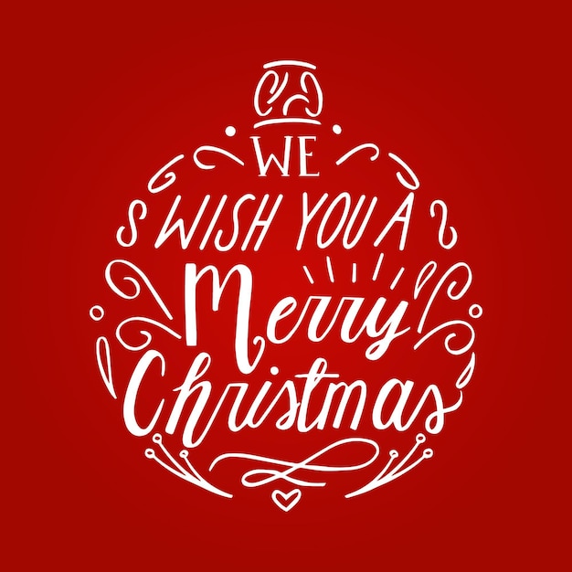 Free vector merry christmas lettering