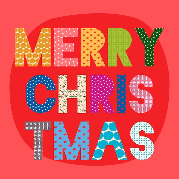 Free vector merry christmas - lettering