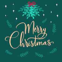 Free vector merry christmas lettering