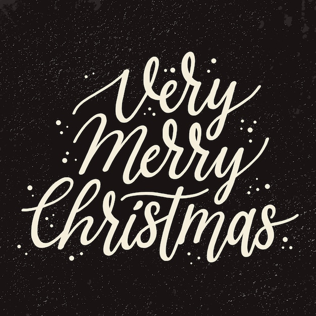 Free vector merry christmas lettering