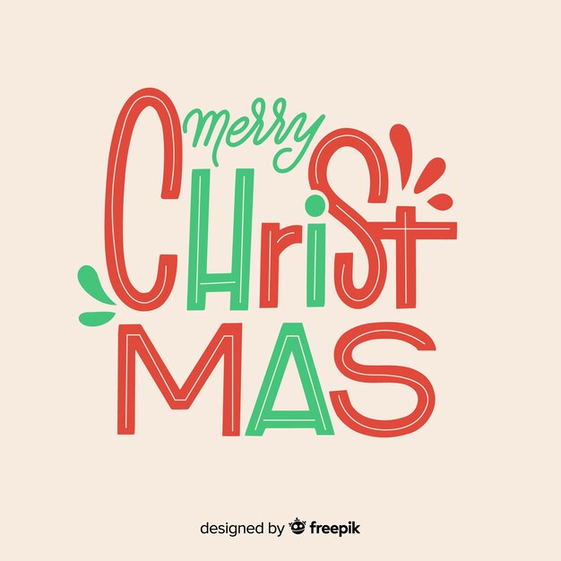 Merry christmas lettering