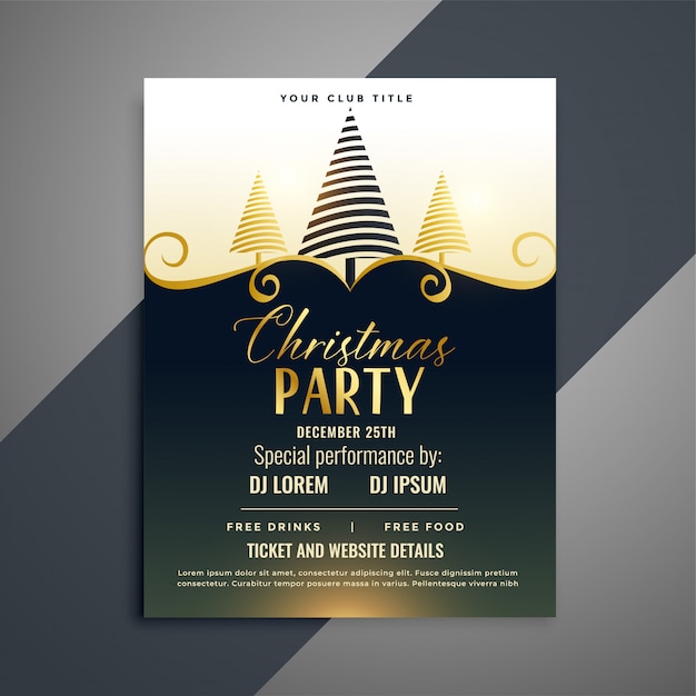 Free vector merry christmas lovely flyer template design