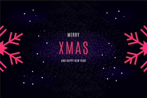 Merry christmas message on dark wallpaper