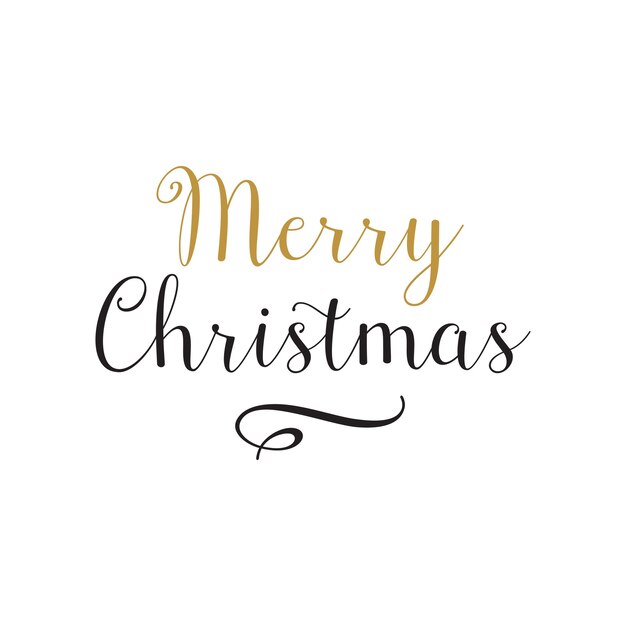 Merry Christmas modern calligraphy