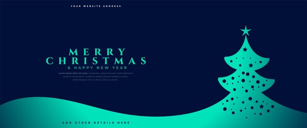 Free vector merry christmas and new year eve greeting banner design vector