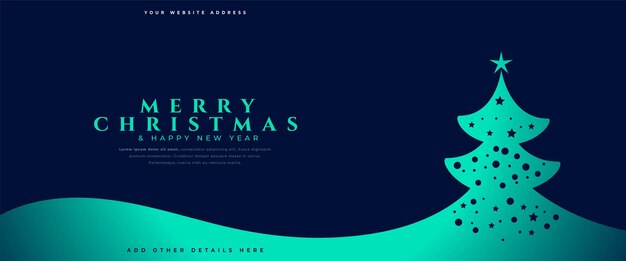 Buon natale e capodanno saluto banner design vettoriale