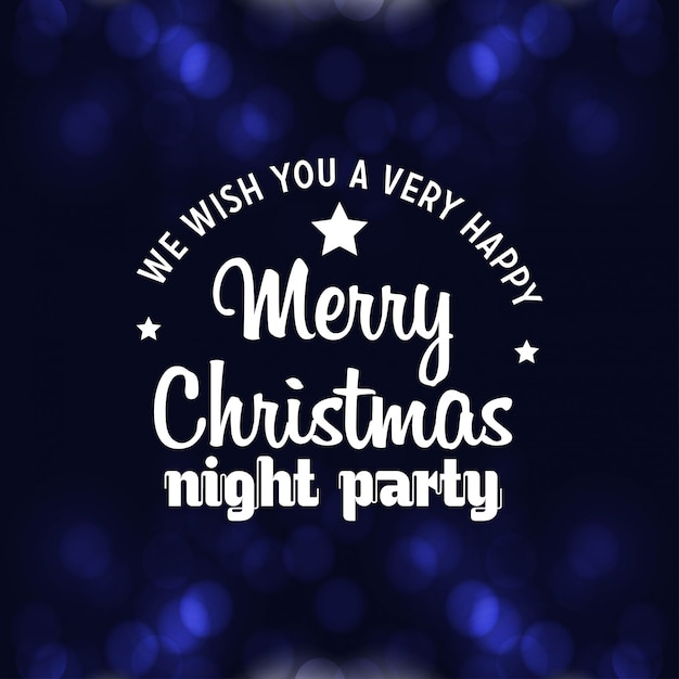 Free vector merry christmas night party background