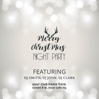 Merry christmas night party background