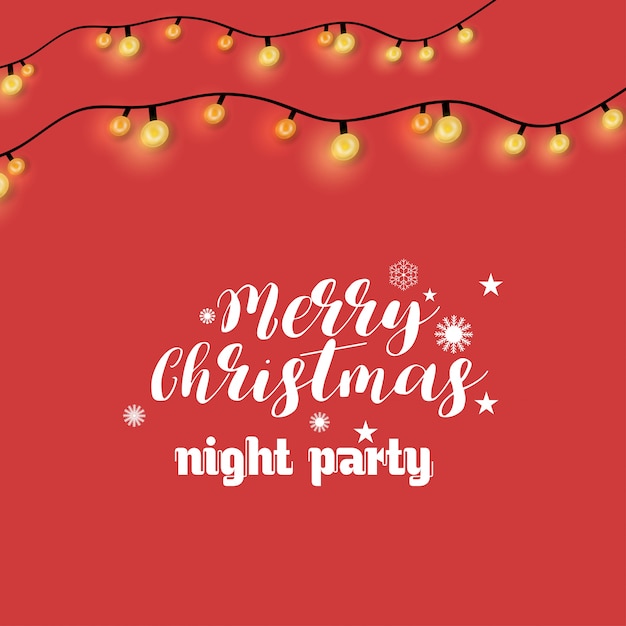 Merry Christmas Night Party Lighting background