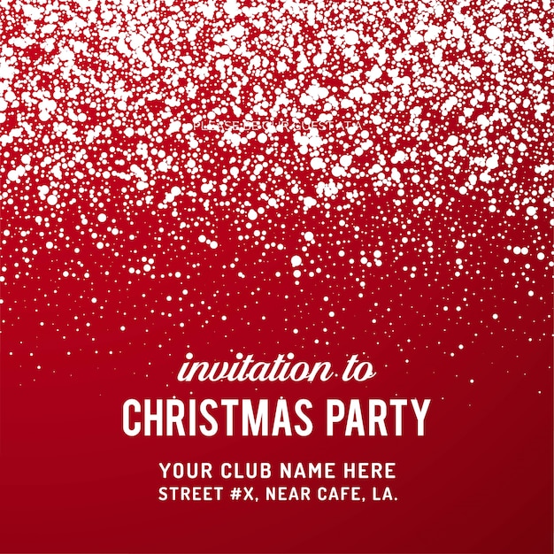 Free vector merry christmas party invitation background