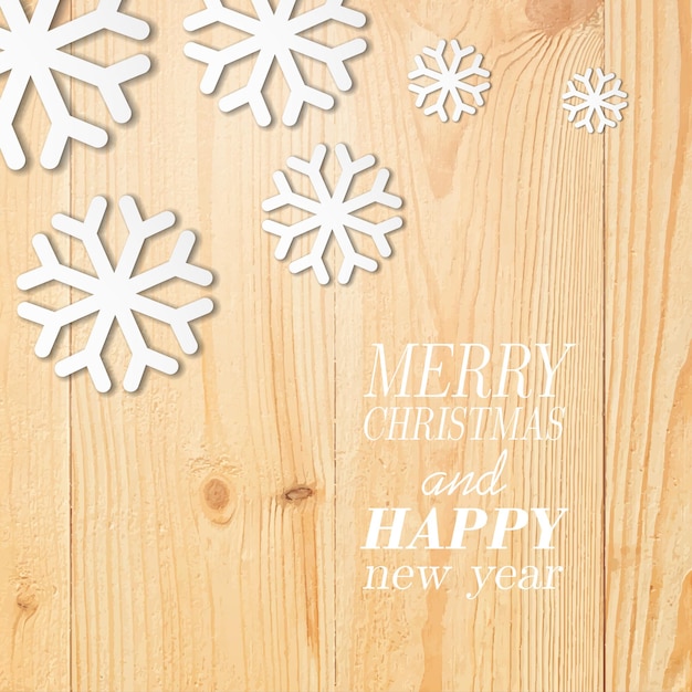 Free vector merry christmas postcard.