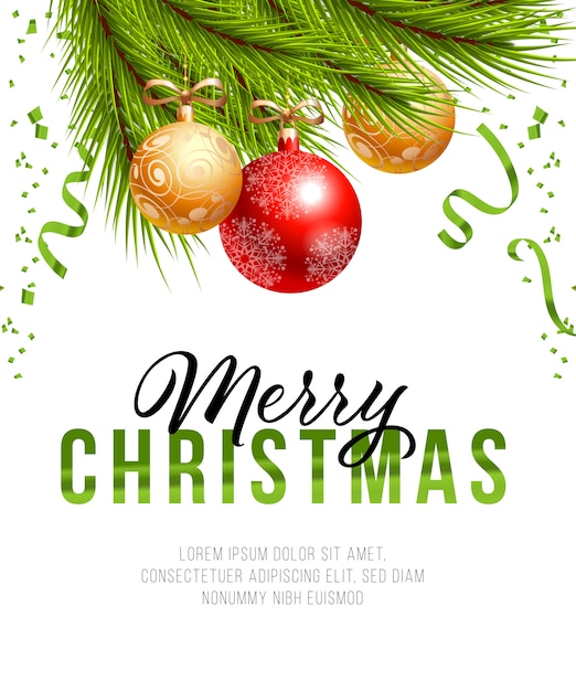 Merry christmas poster design