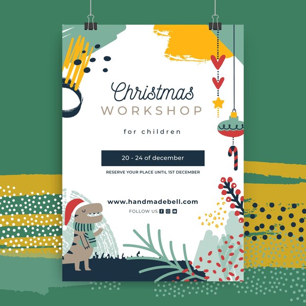 Merry christmas poster template