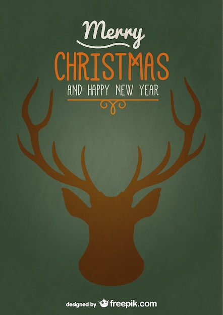 Free vector merry christmas seasonal card