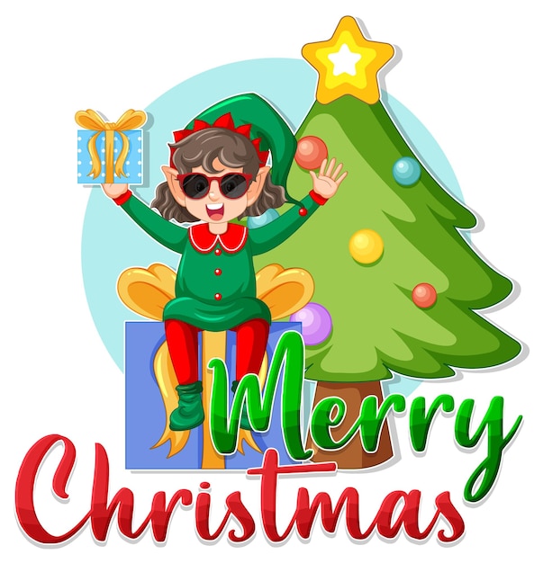 Бесплатное векторное изображение С рождеством христовым знак значок мультфильм