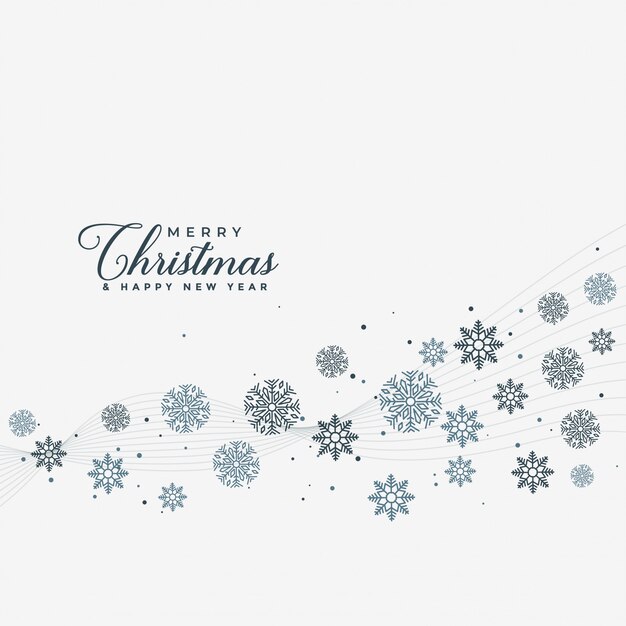 Merry christmas snowflakes design background