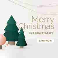 Free vector merry christmas social media template, season’s greetings vector