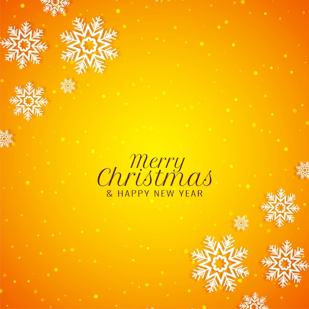 Merry Christmas stylish modern yellow background