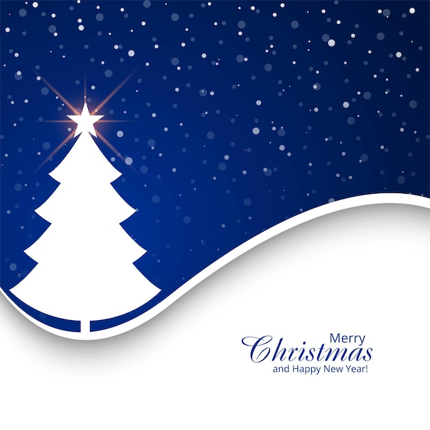 Merry christmas tree holiday card background