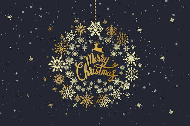 Merry christmas typography design