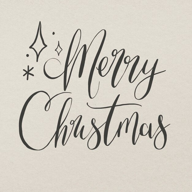С Рождеством Христовым типография наклейка, рисованной тушью надписи вектор