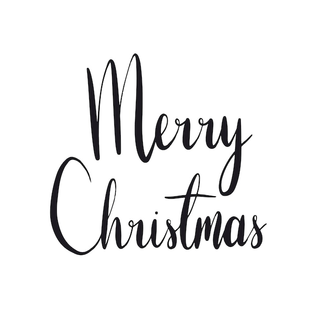 Free vector merry christmas typography style vector