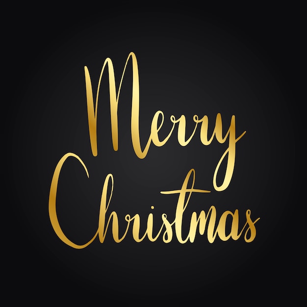 Free vector merry christmas typography style vector