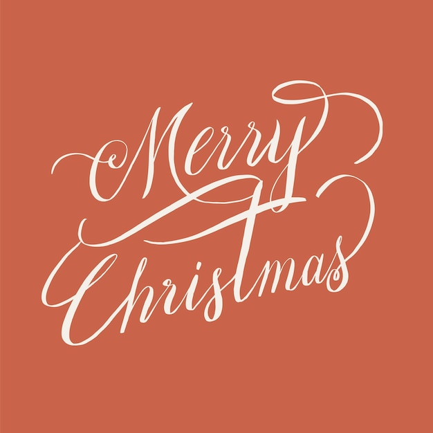 Free vector merry christmas typography style