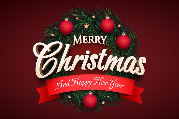 Free vector merry christmas wallpaper design