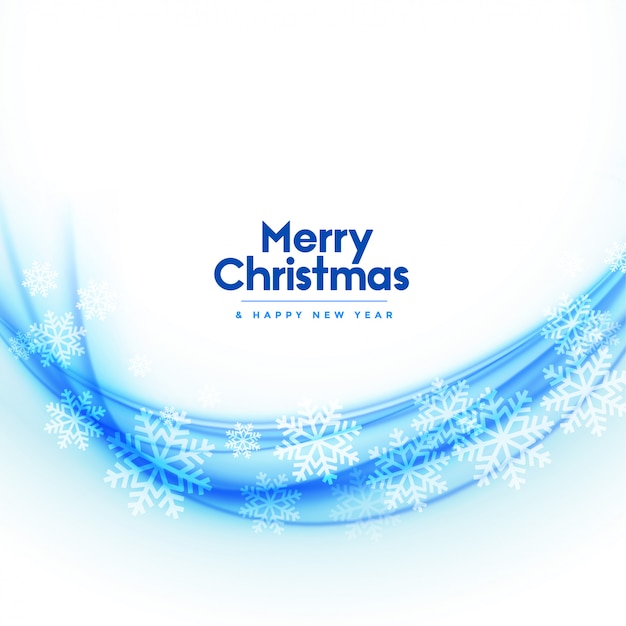 Free vector merry christmas white background with snowflake breeze