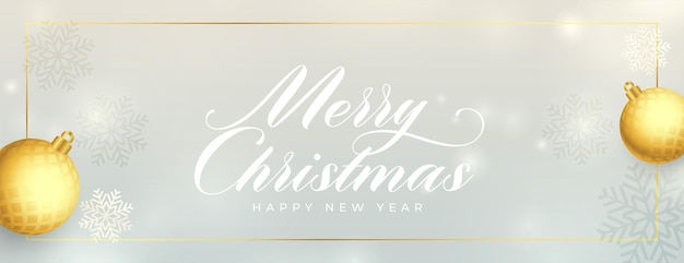 Free vector merry christmas wide banner festival design